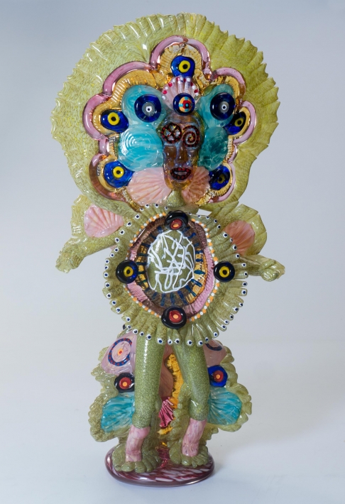 Big Chief 7 by Teri Walker & Chad Ridgeway | Handsculpted hot glass Big Chief 7